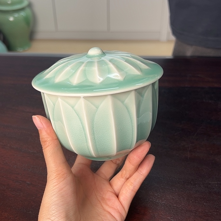 龙泉云间青瓷小米茶器