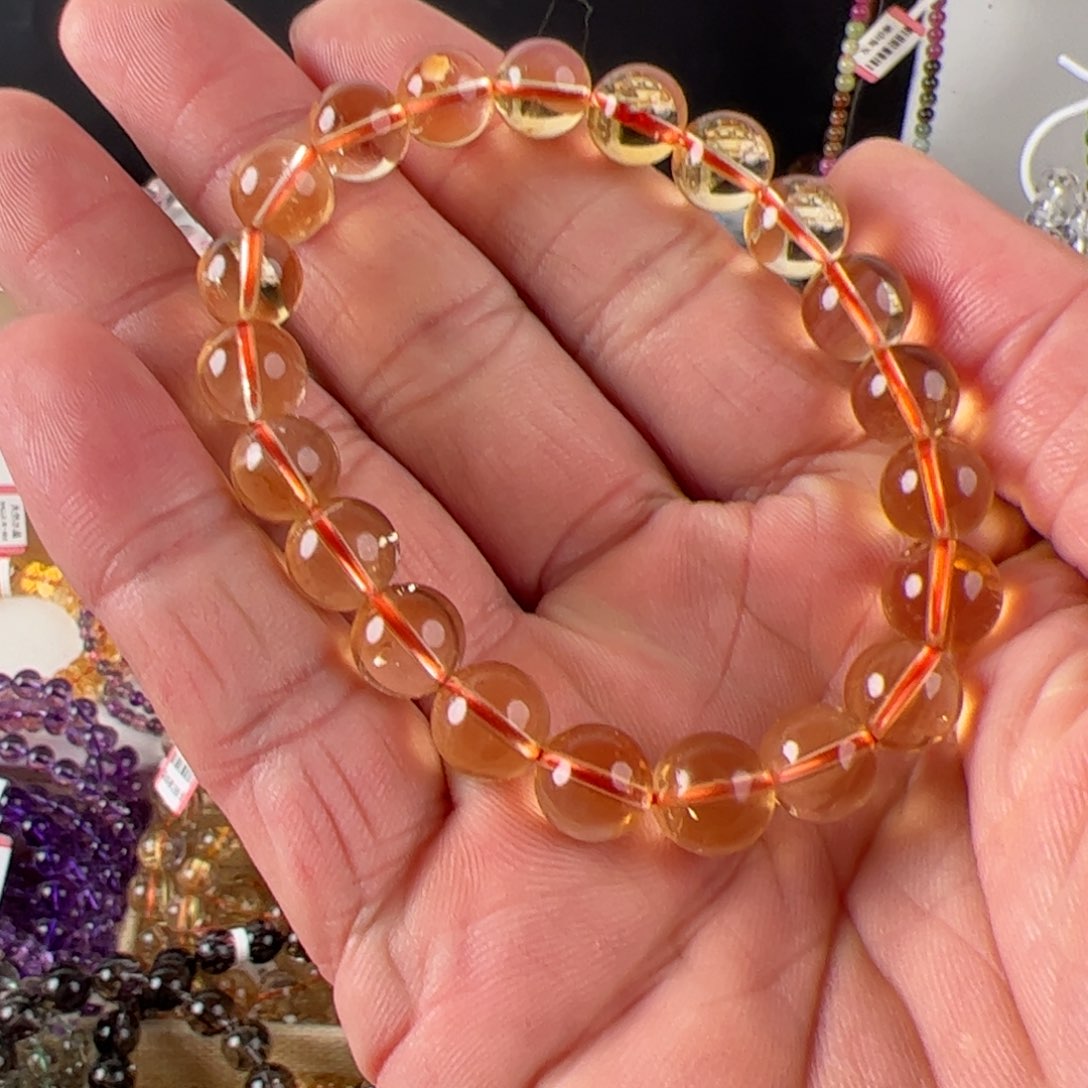 水晶手链未镶嵌黄水晶手链9.6