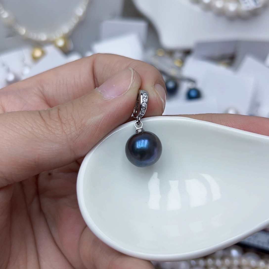 淡水珍珠颈饰银S925镶嵌