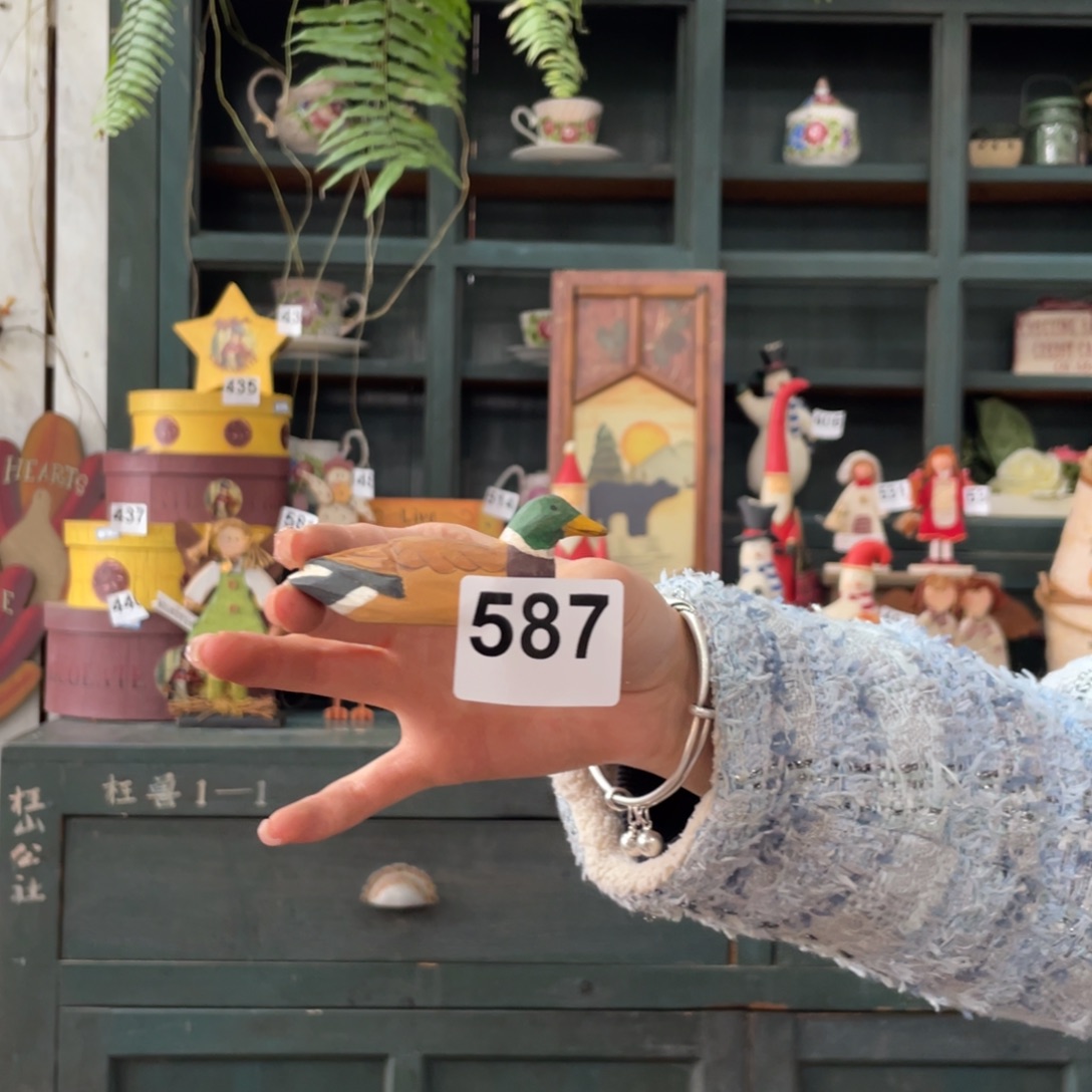 木质圣诞月福老货玩具中古风默认微损