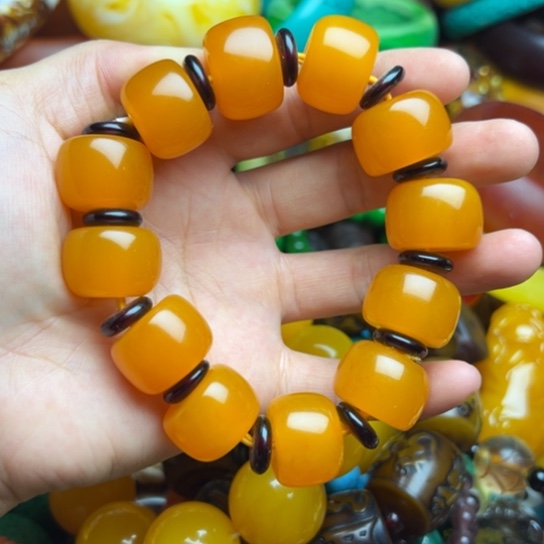 未镶嵌琥珀手串蜜蜡