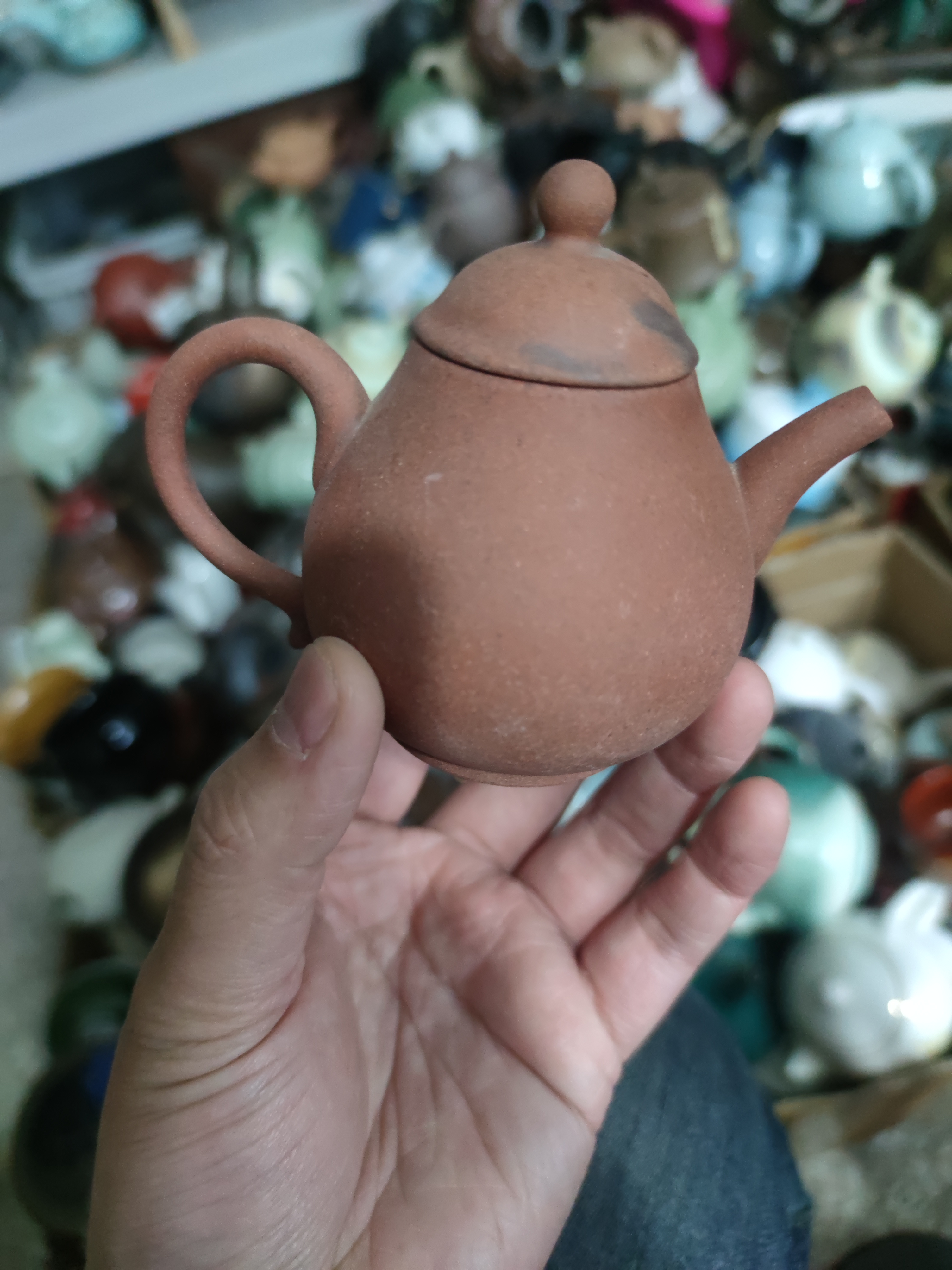 中式粗陶茶壶老岩泥容天壶陶瓷泡茶具铁胎可养单壶