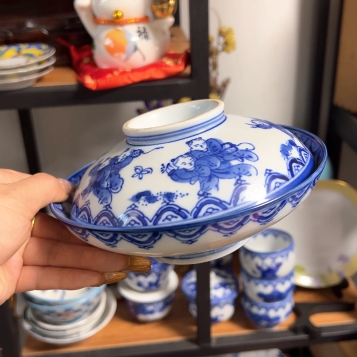 盖碗瓷器直播放漏中