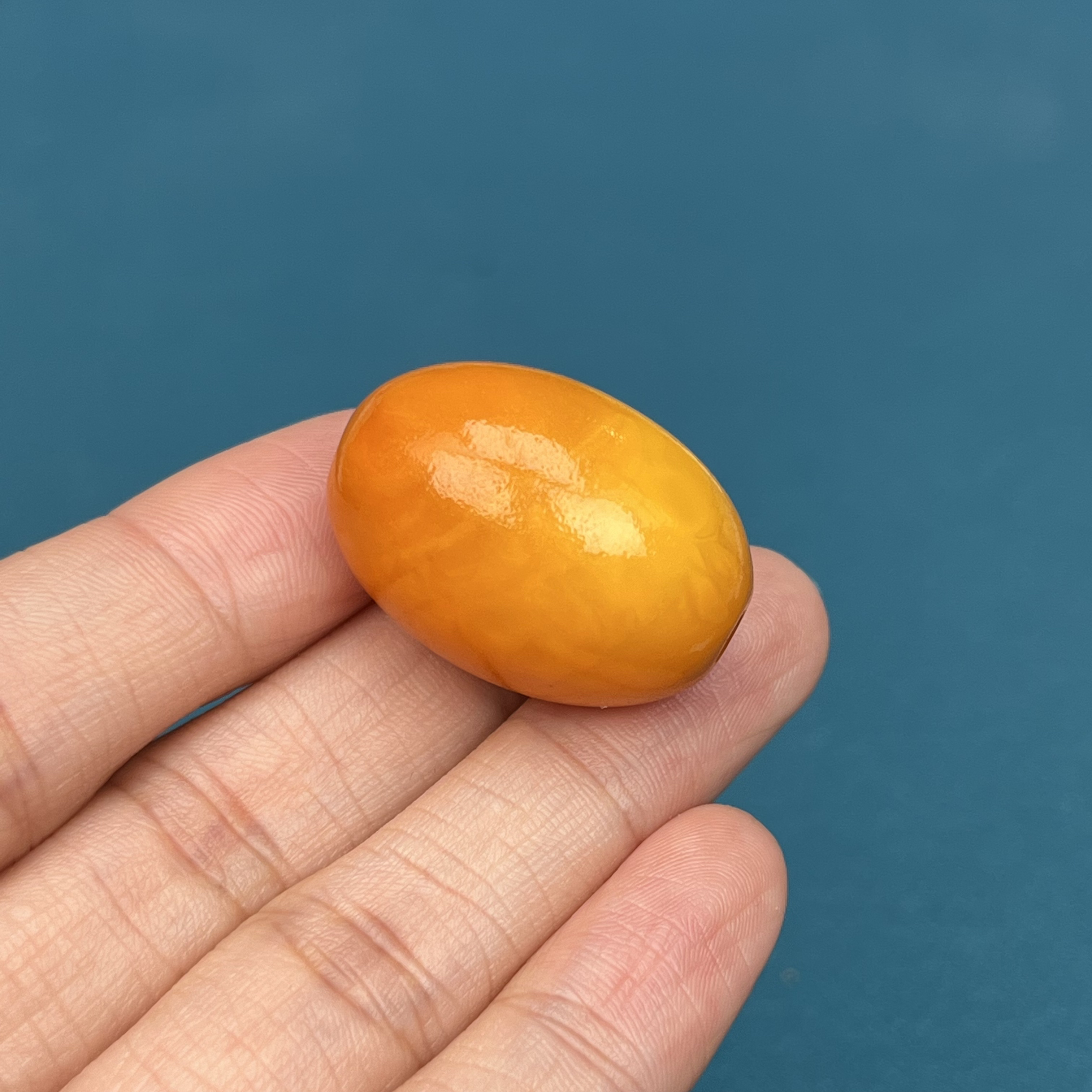 Y3643天然原矿蜜蜡老蜡枣珠19.4x27.8mm抖音基地质检发货