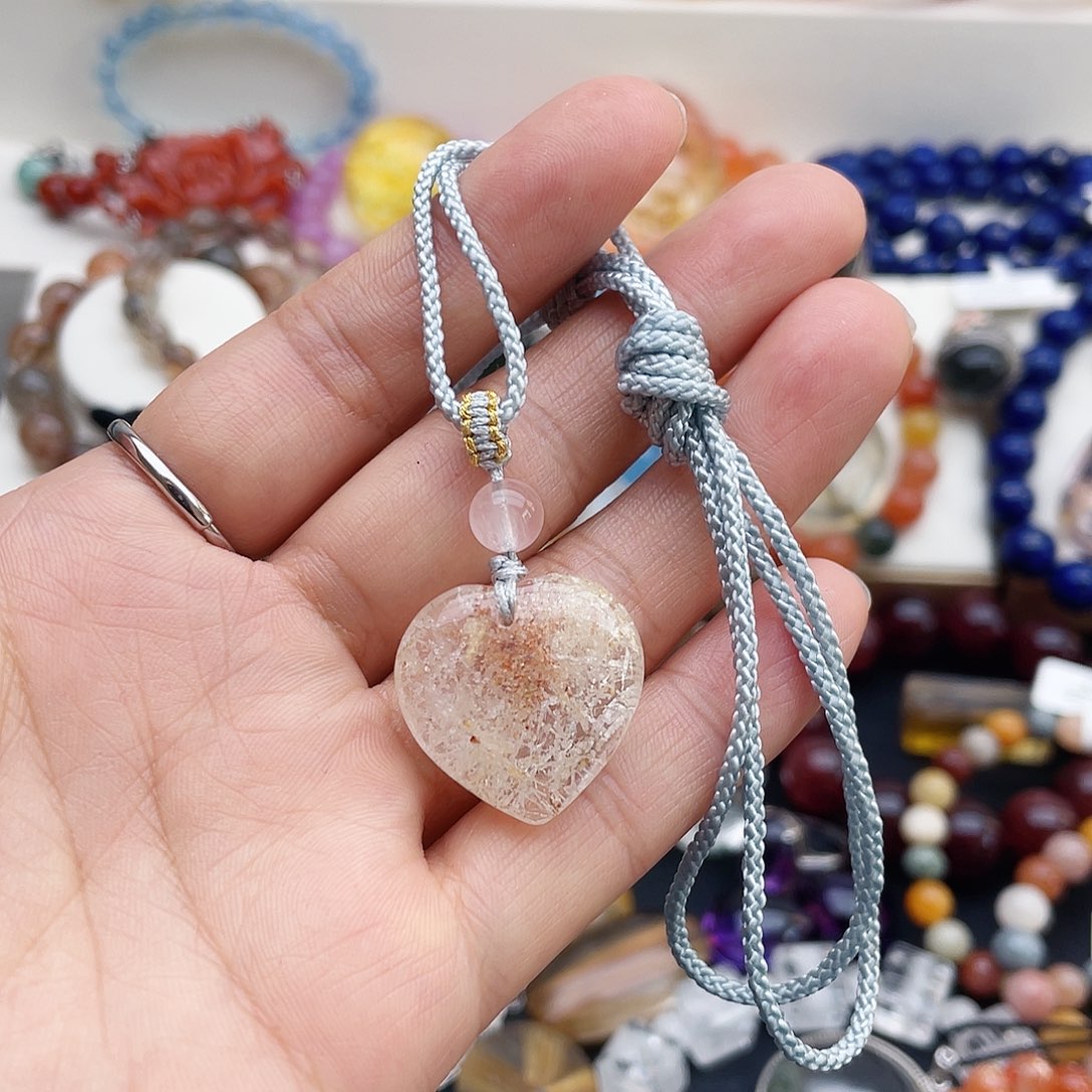 戒指银S925镶嵌烟晶