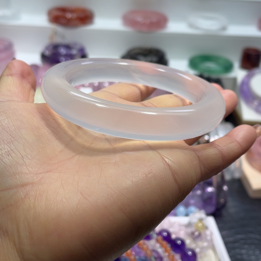 水晶手镯61圈口11号未镶嵌