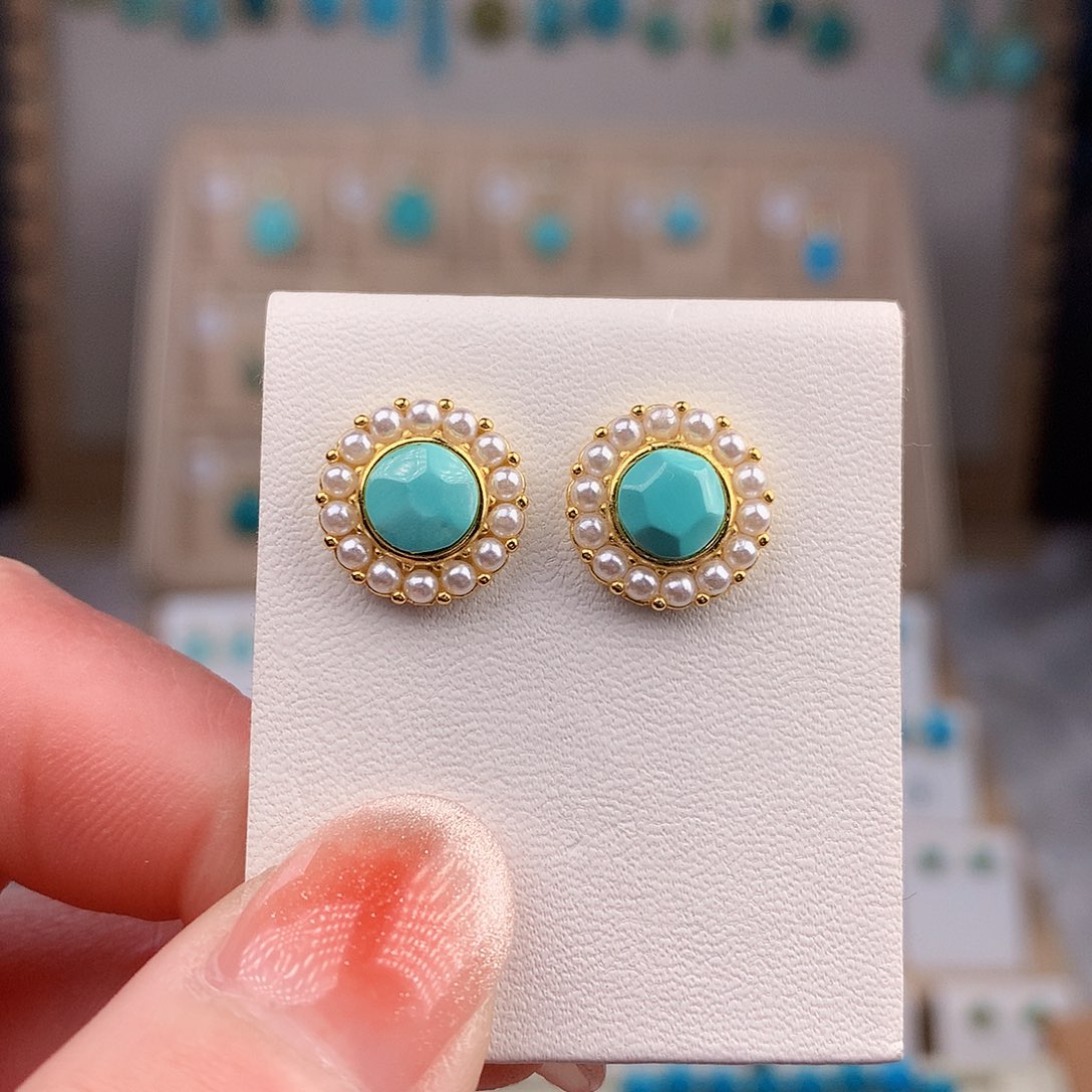 绿松石耳饰未镶嵌