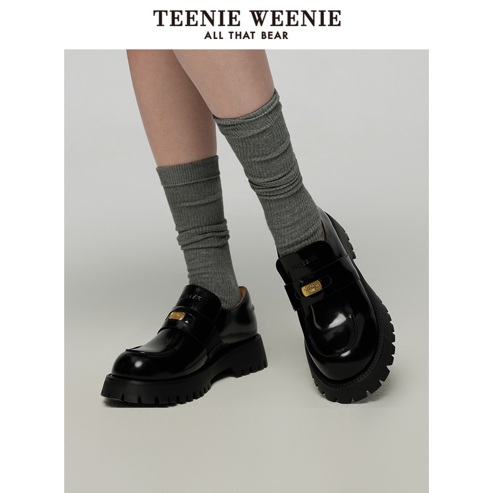 TeenieWeenie小熊女装鞋子25复古摩登学院通勤乐福鞋YTAP25S103F