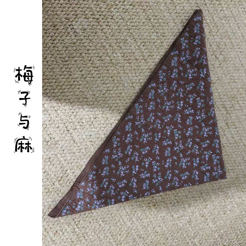 【大梅子推荐】设计款亚麻印花方巾JG5986B