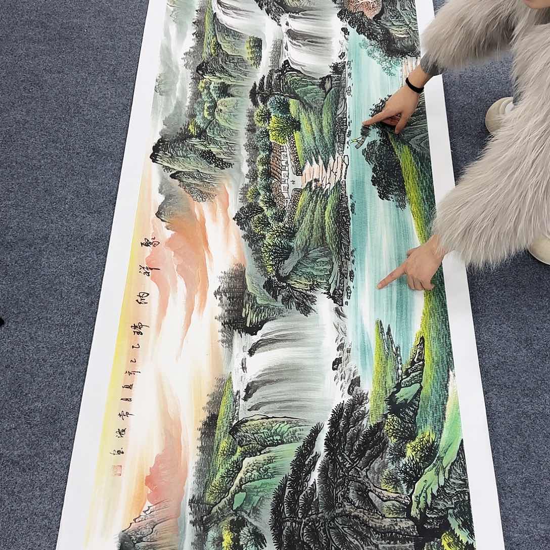 国画作品小姐姐放漏中