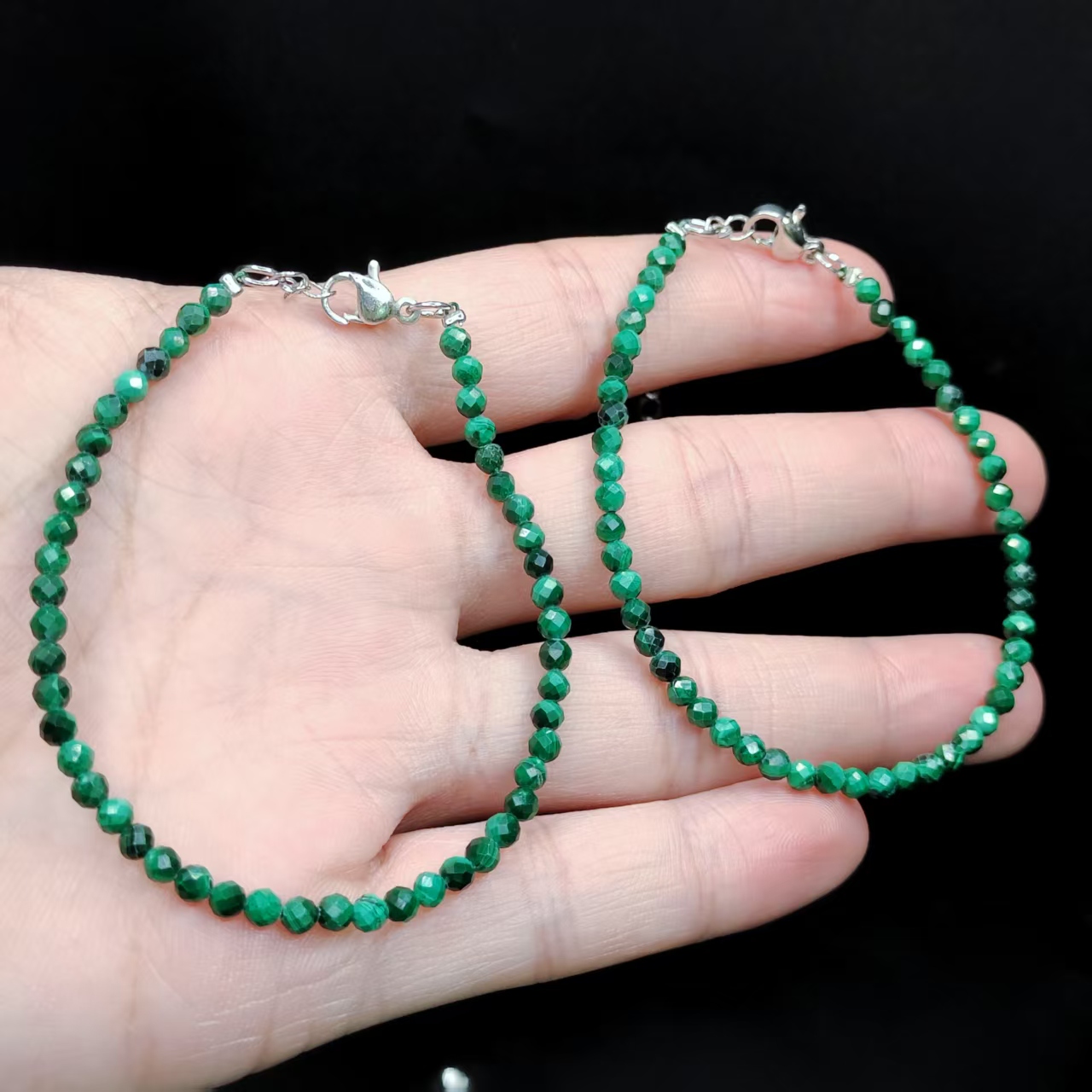 【康康严选】孔雀石切面手链X13【多样性发其一】