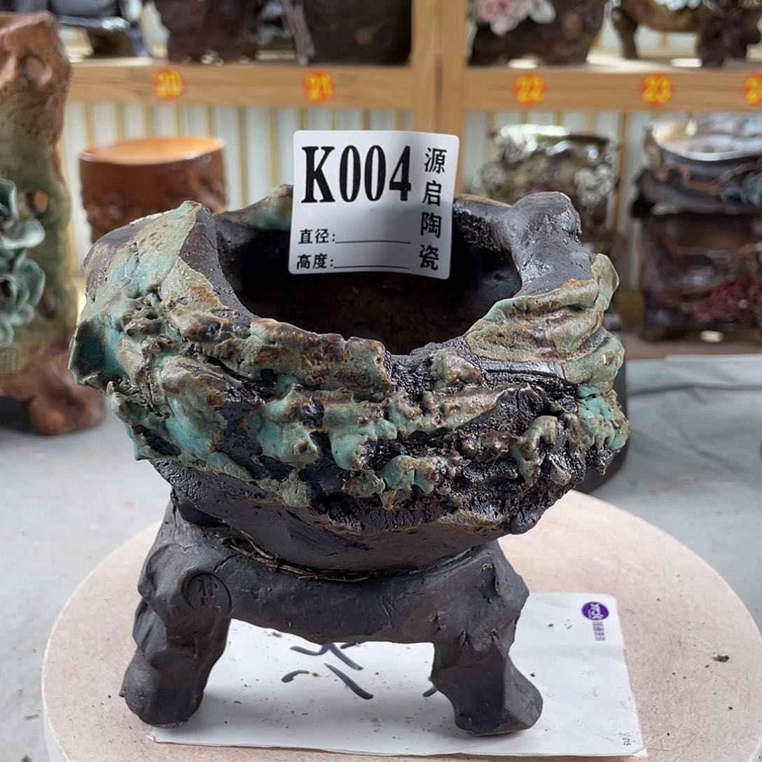 紫砂花盆景德镇陶瓷花盆004