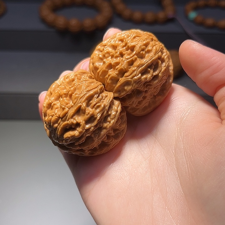 文玩核桃把件白狮子872