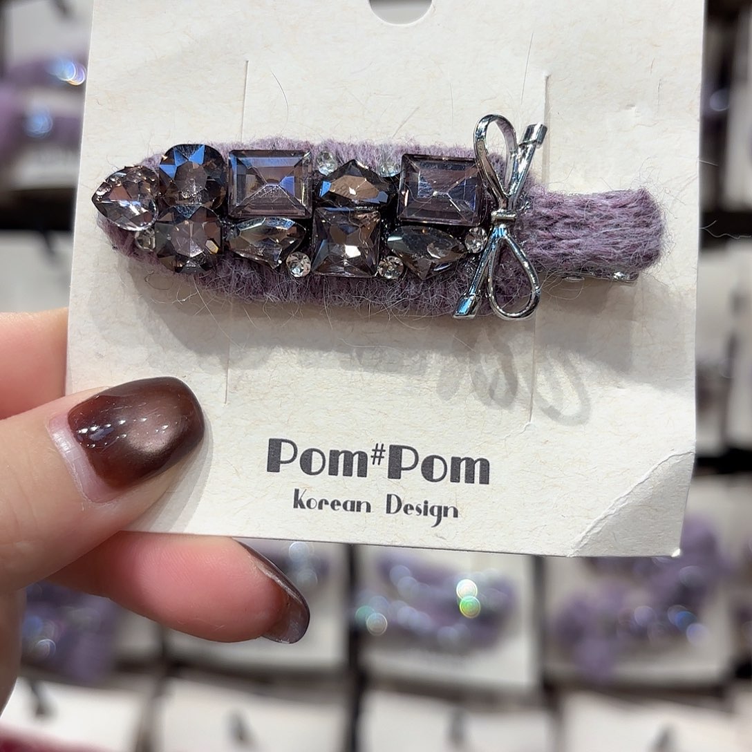 布艺铁合金紫色无痕夹一个