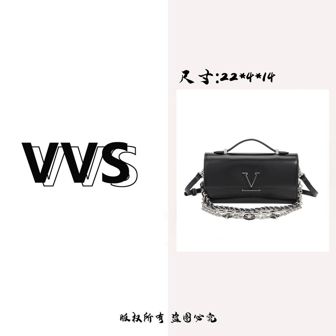 【VV专属】新款女包斜挎包单肩包轻奢时尚FWX-8023黑