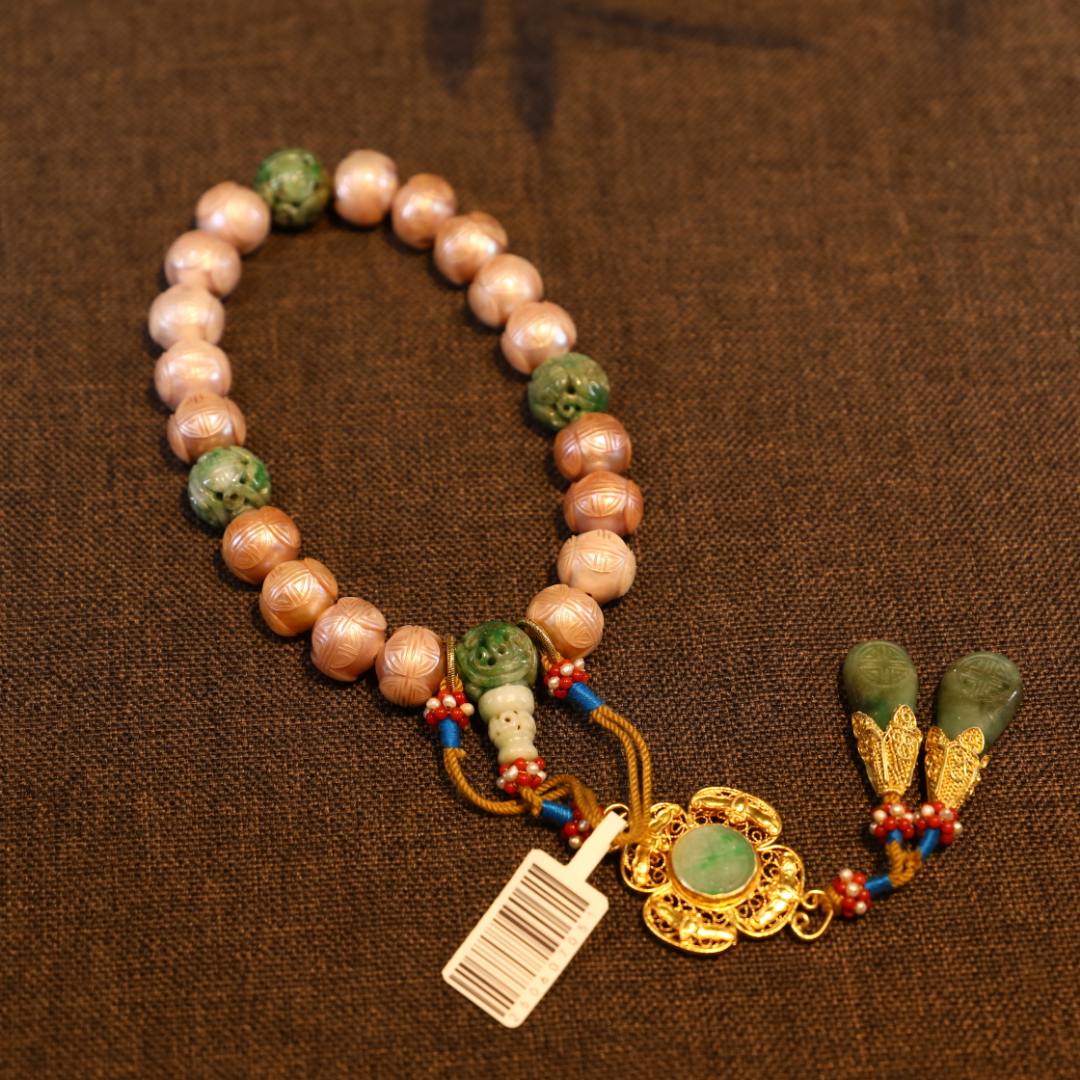 250607051/博古通今/集古藏今/东珠十八子手持/古董首饰