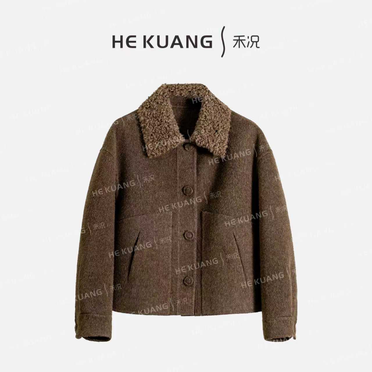 禾况HEKUANG【野晞】翻领绒感保暖外套NOF625-SZ12056