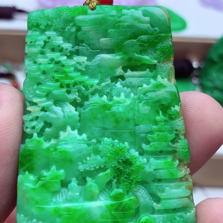 翡翠未镶嵌吊坠(不含链)