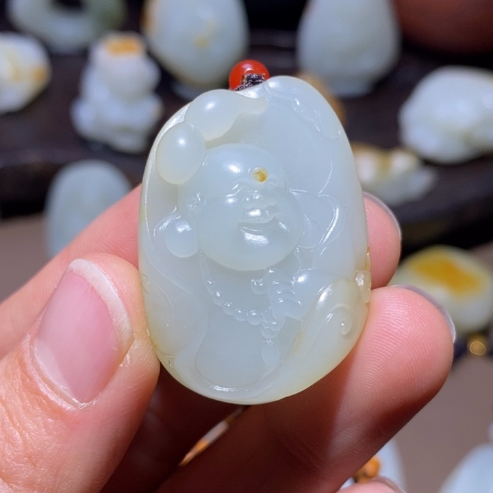 和田玉未镶嵌吊坠(不含链)