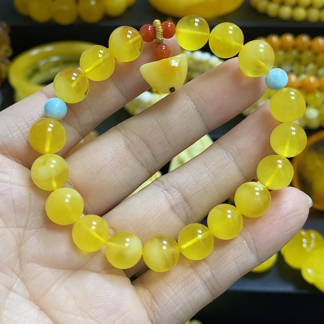 琥珀未镶嵌手链005
