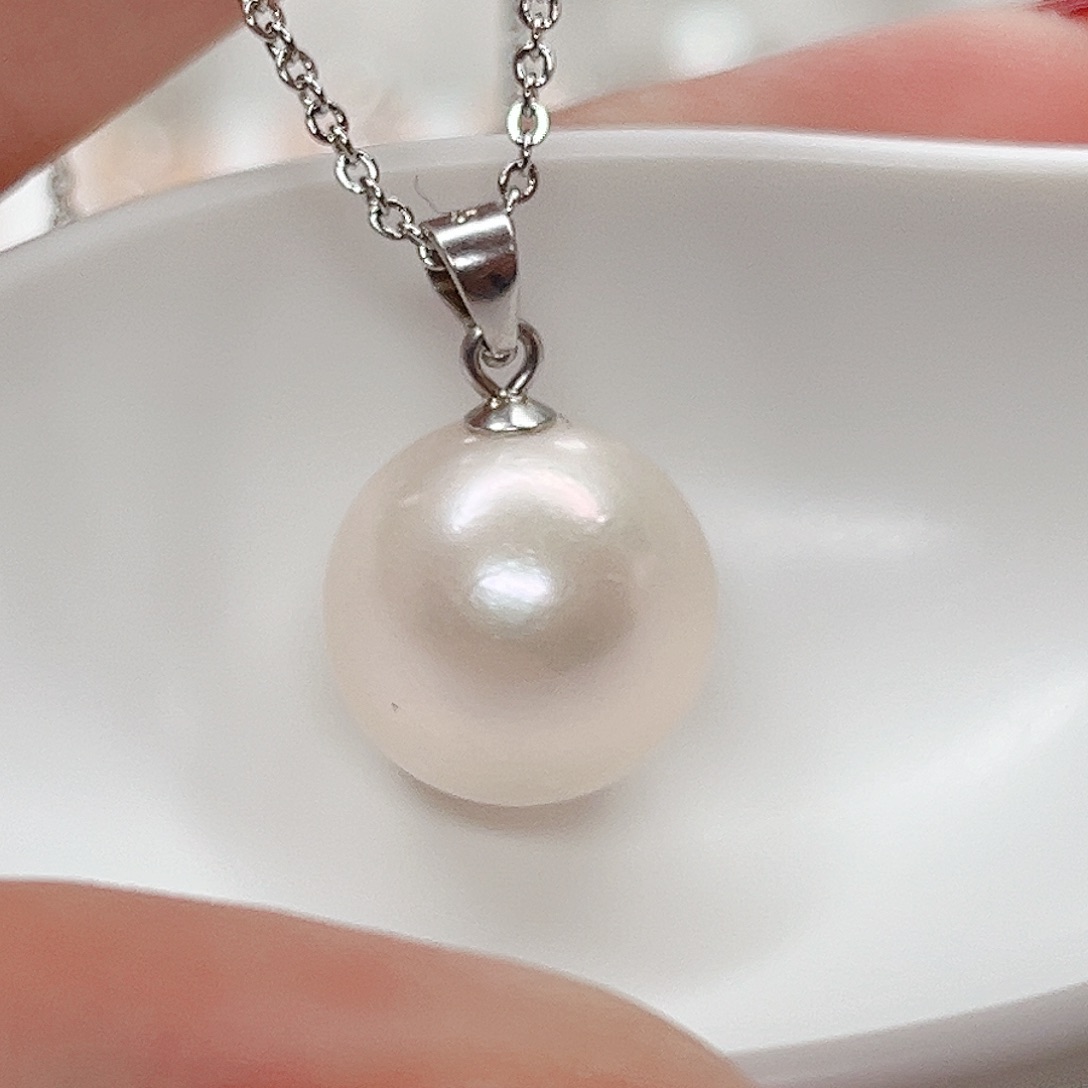 银S925镶嵌吊坠(不含链)淡水珍珠