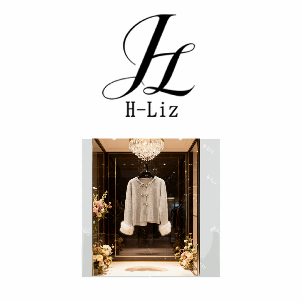 【H-Liz】高级感拉满灰色小香风针织开衫M25301M
