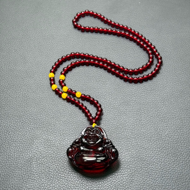 盛世典藏甄选雪套血魄大肚佛吊坠 131