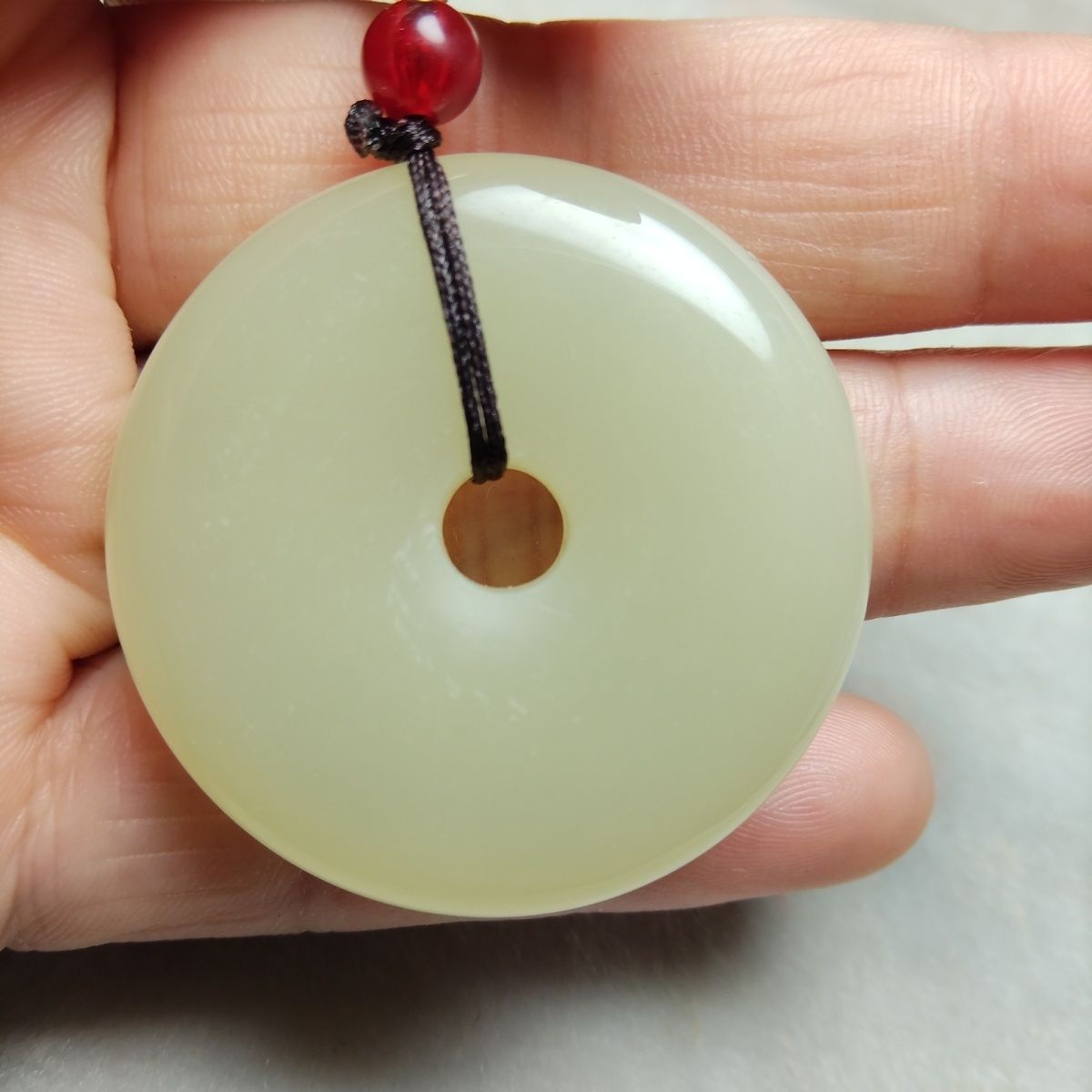 【钰如意专属】天然精选蜂蜜水大平安扣吊坠 带绳子2385 