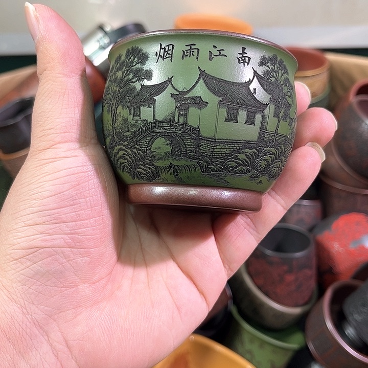 茶杯紫砂全手工紫砂主人杯 