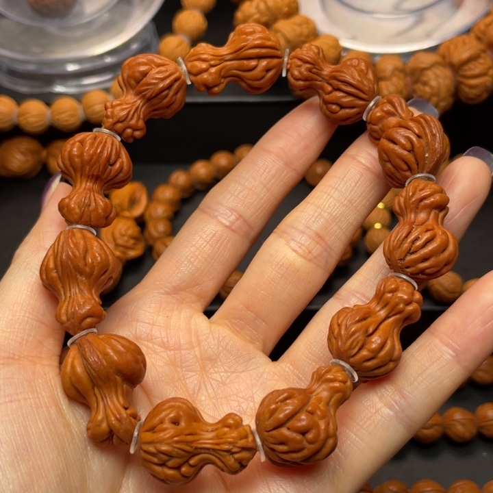 桃核手串龙纹桃核