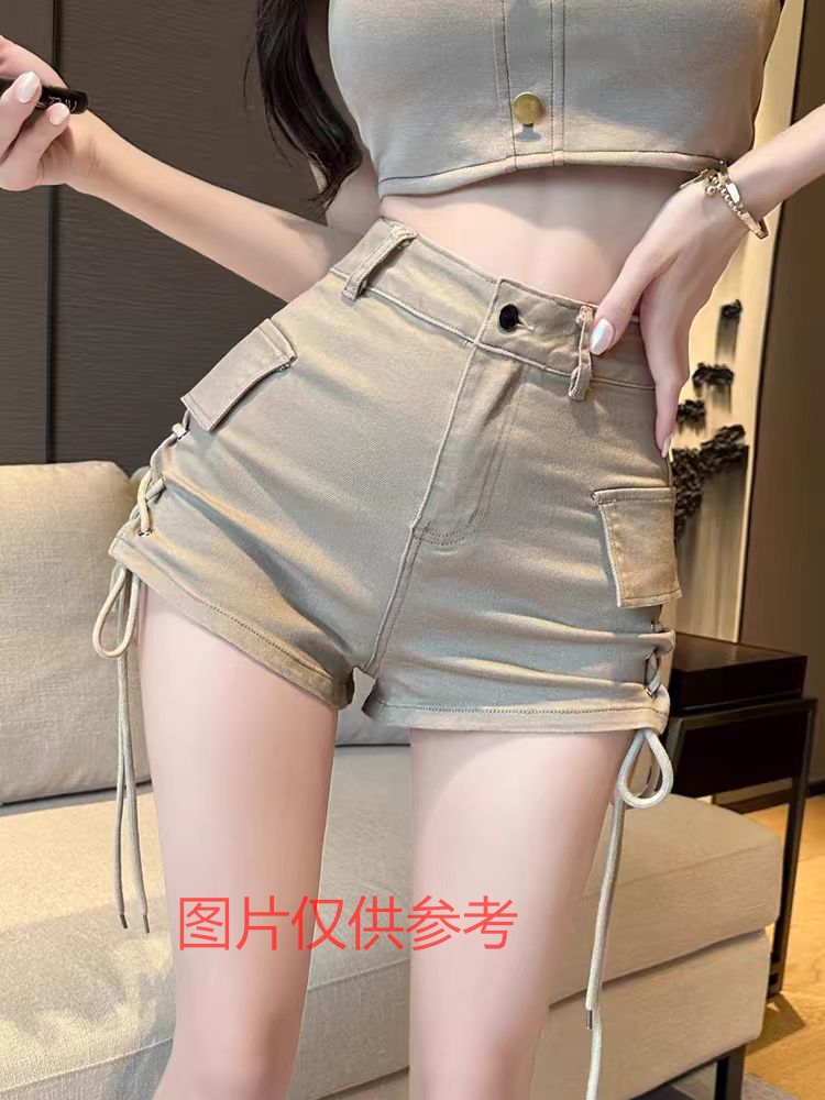 2025夏季女装牛仔短裤短裙显瘦百搭复古A字时尚高腰小个子