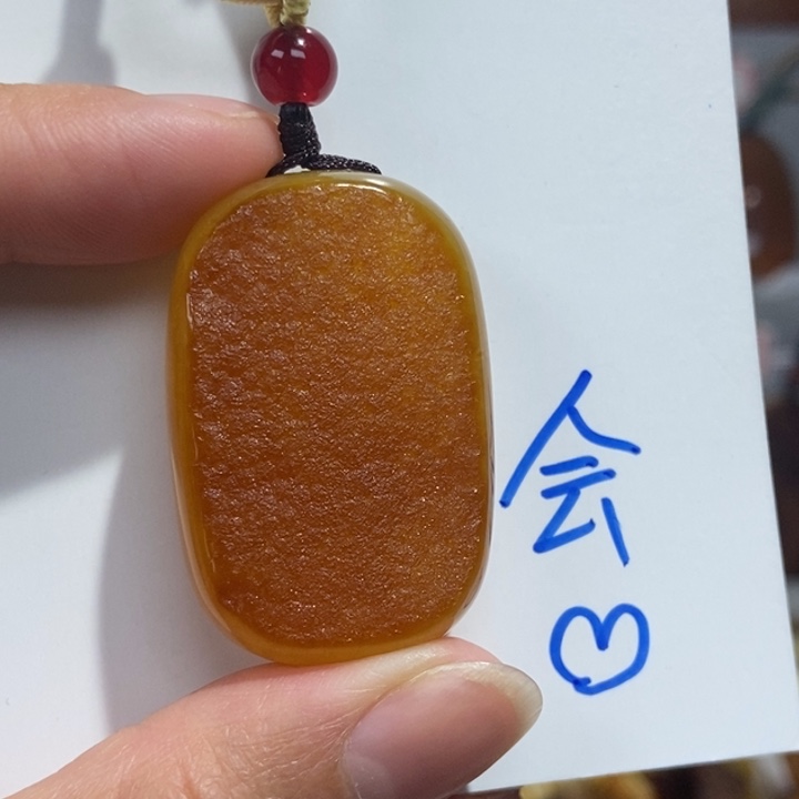 定制琥珀未镶嵌琥珀蜜蜡吊坠项链