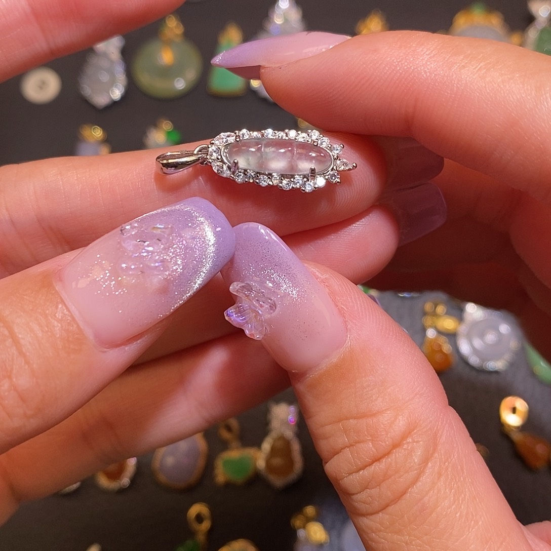 翡翠银S925镶嵌颈饰