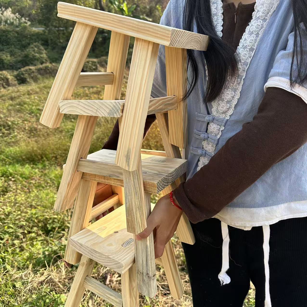 长24厘米高23厘米宽14厘米四个装矮凳子木凳子家用实用鞋凳阳台凳