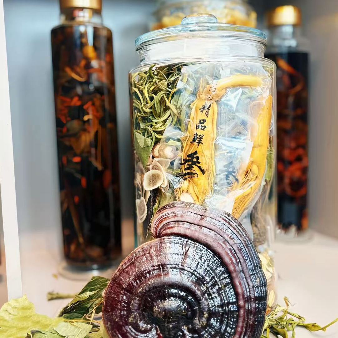 鲜参鹿茸灵芝海马大宝贝等23种精品名泡泡酒料（下单附16斤玻璃瓶）