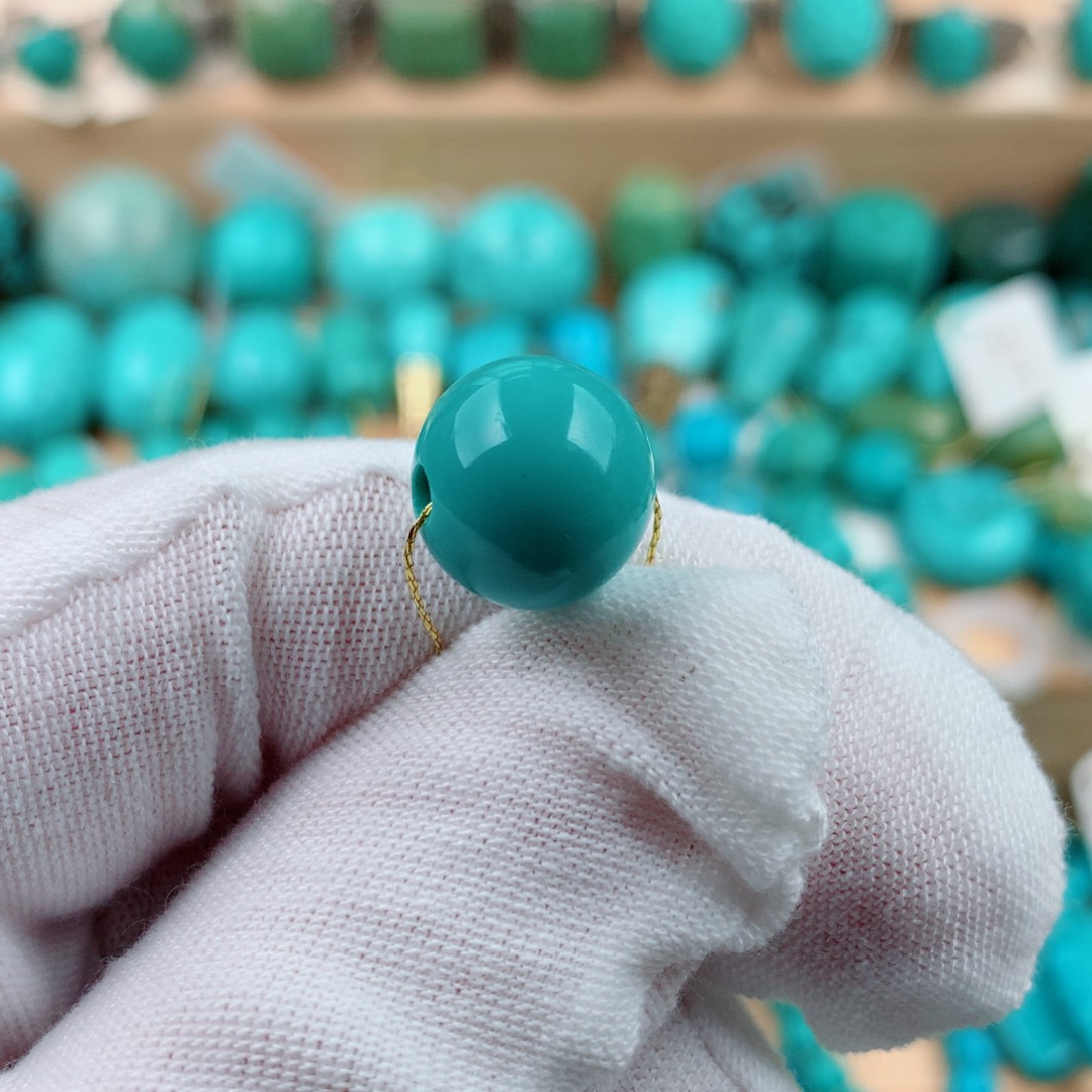 绿松石未镶嵌珠宝奇石12.3mm