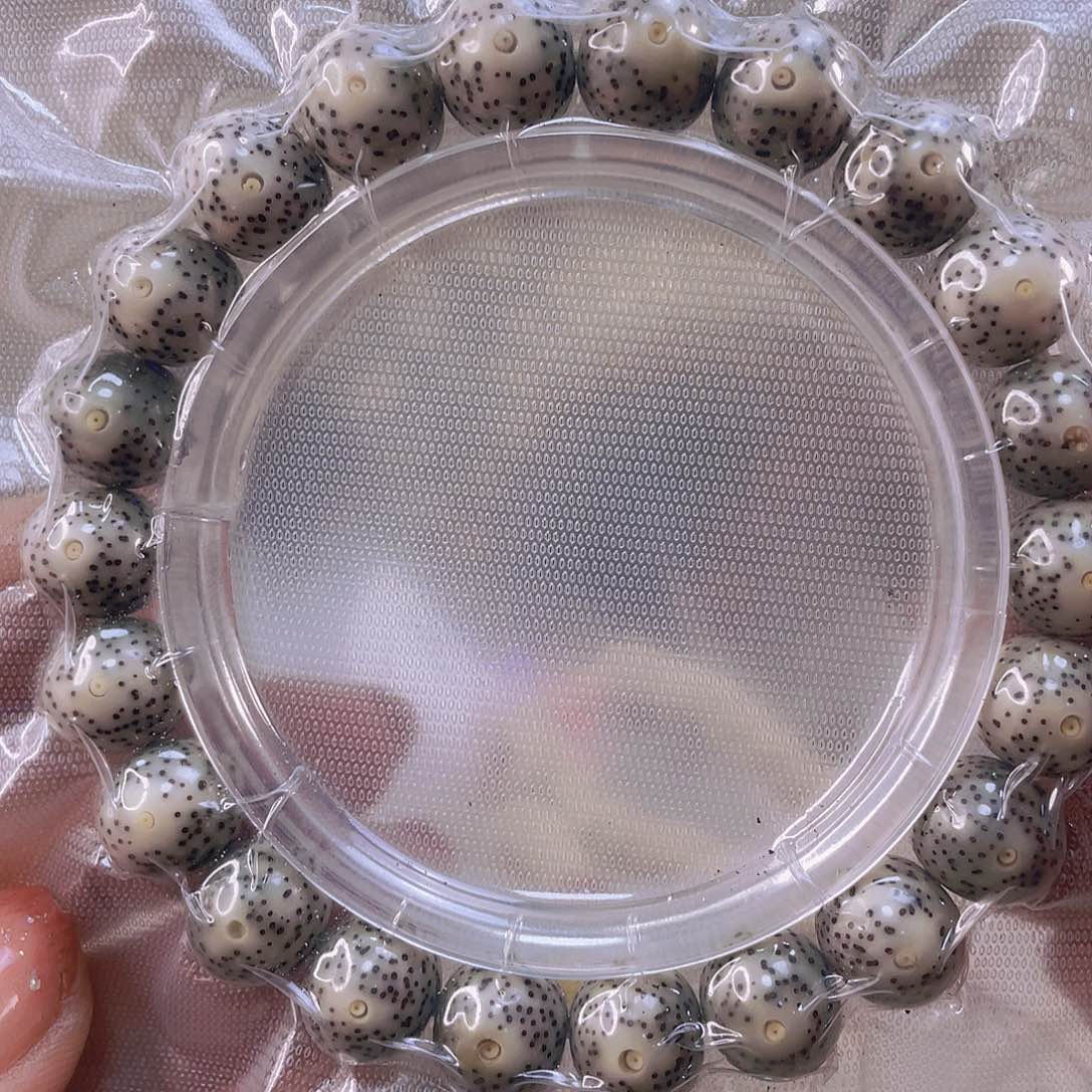 星月菩提手串石玉料青花苹果一线天尺寸11.5