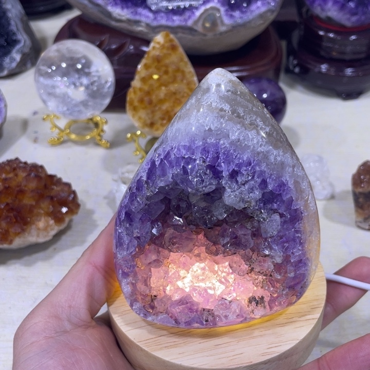 紫晶水晶夜灯未镶嵌