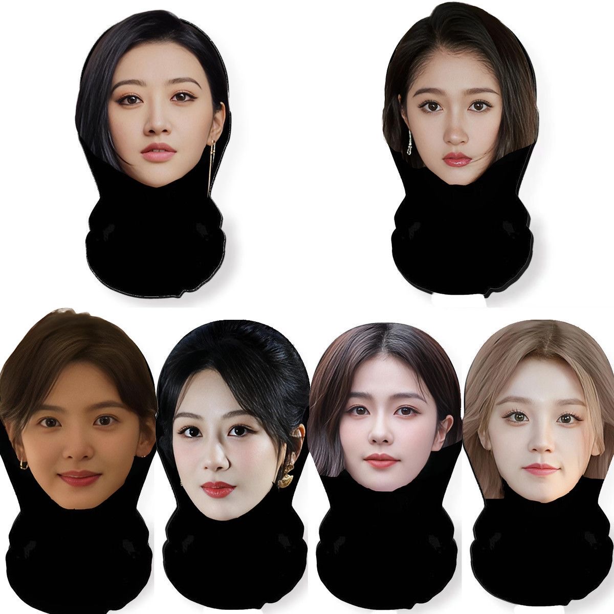 新款明星3D搞笑面罩防晒面罩明星装扮面罩