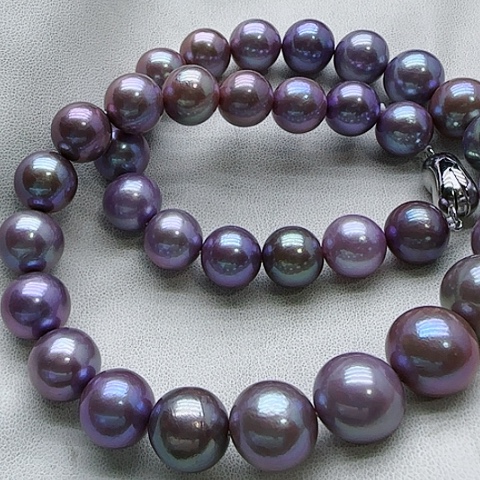 淡水珍珠项链银S925镶嵌7*