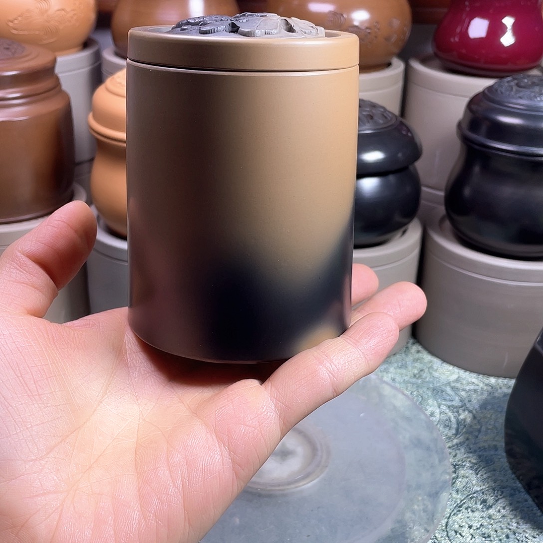 柴窑三色窑变一对