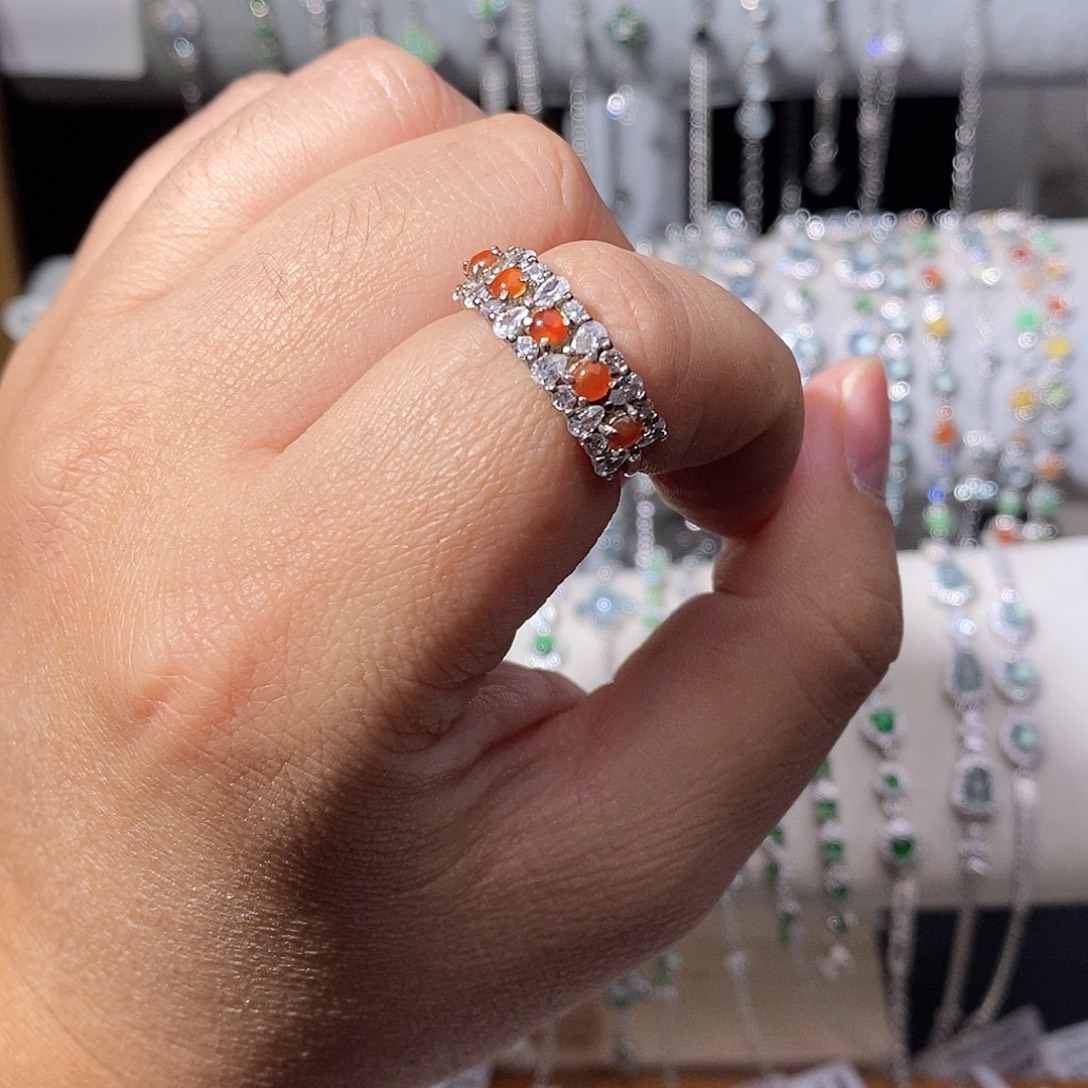 翡翠银S925镶嵌颈饰