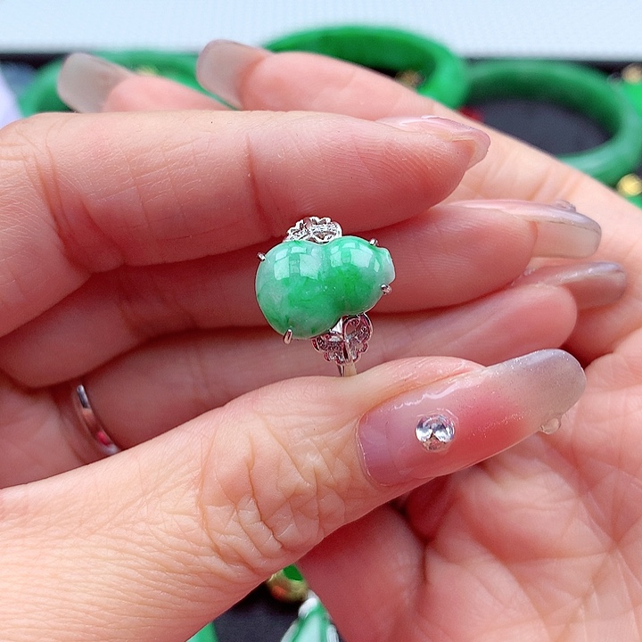 翡翠颈饰银S925镶嵌翡翠