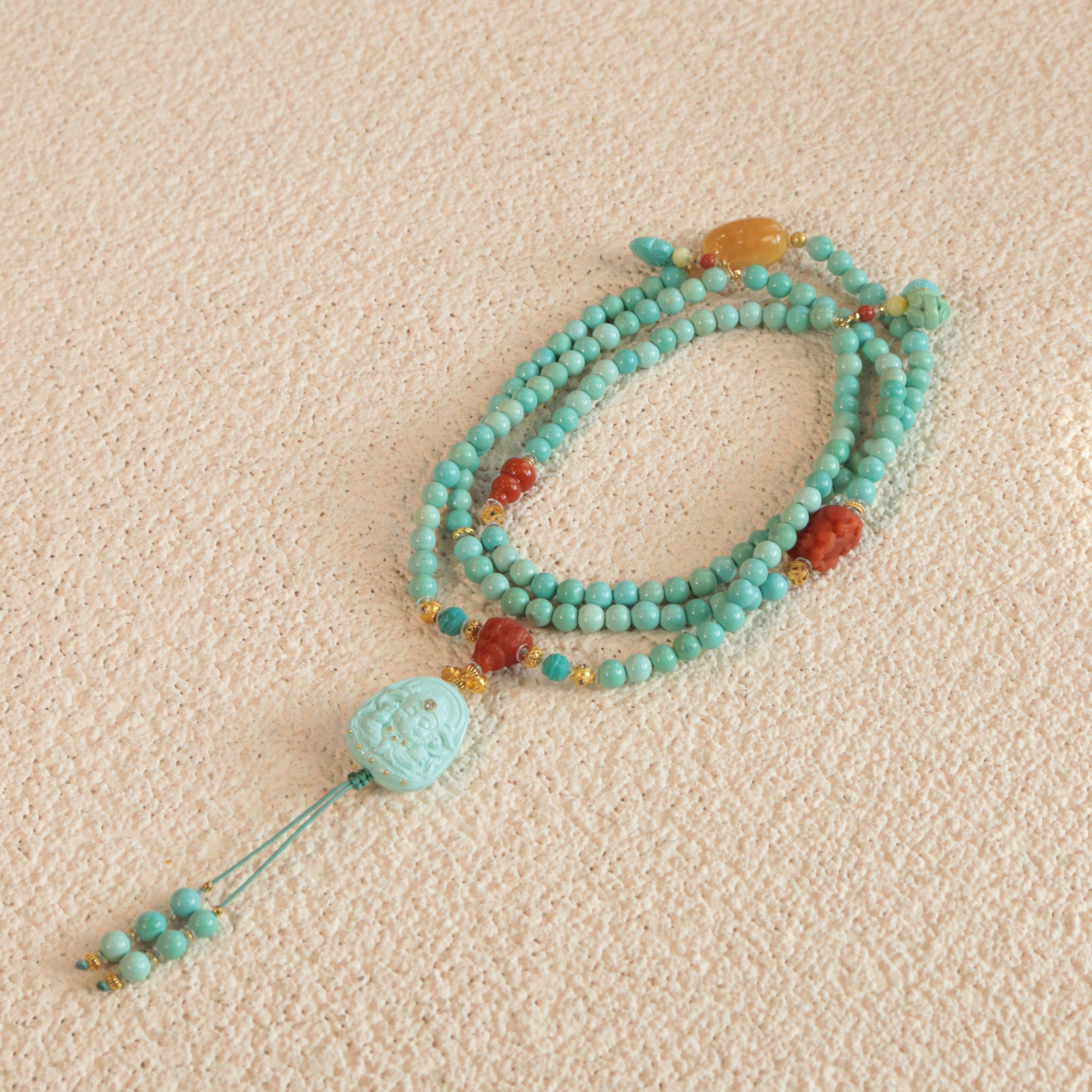 霖泽|绿松石象神项链手链两戴款18k金LZ2025120904