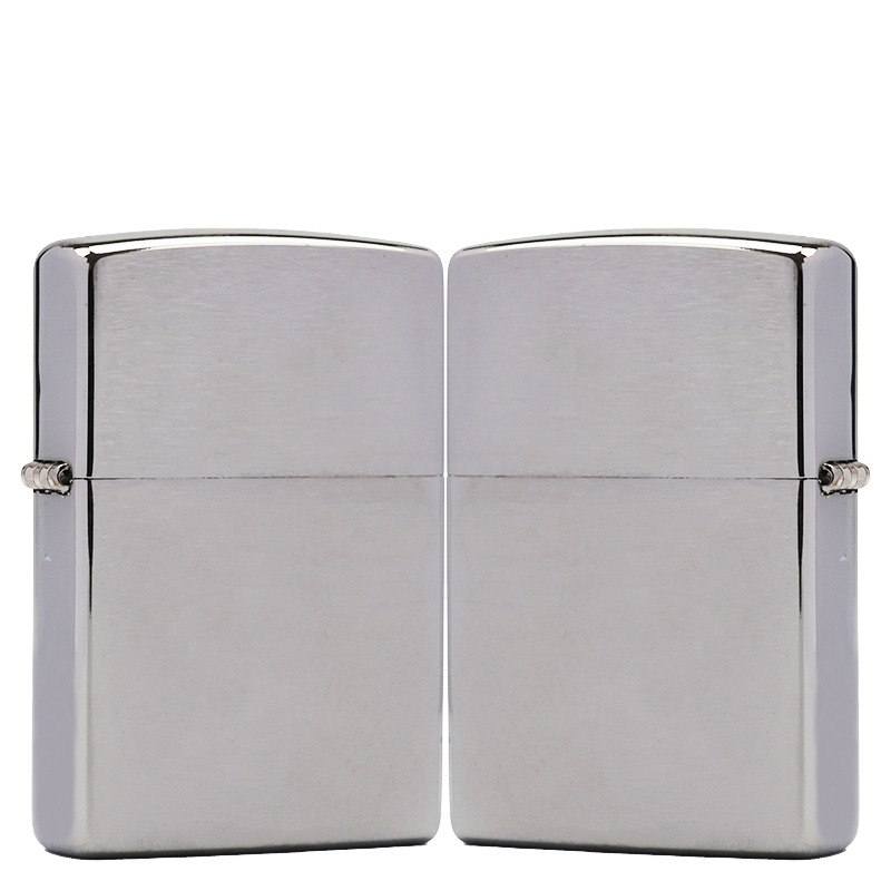 ZIPPO/之宝打火机200常规【镀铬拉丝光板YG】原装正品煤油机MBJ1
