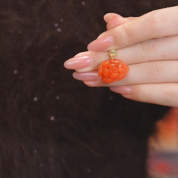 南红玛瑙戒指18K金镶嵌多样性发@@N7616