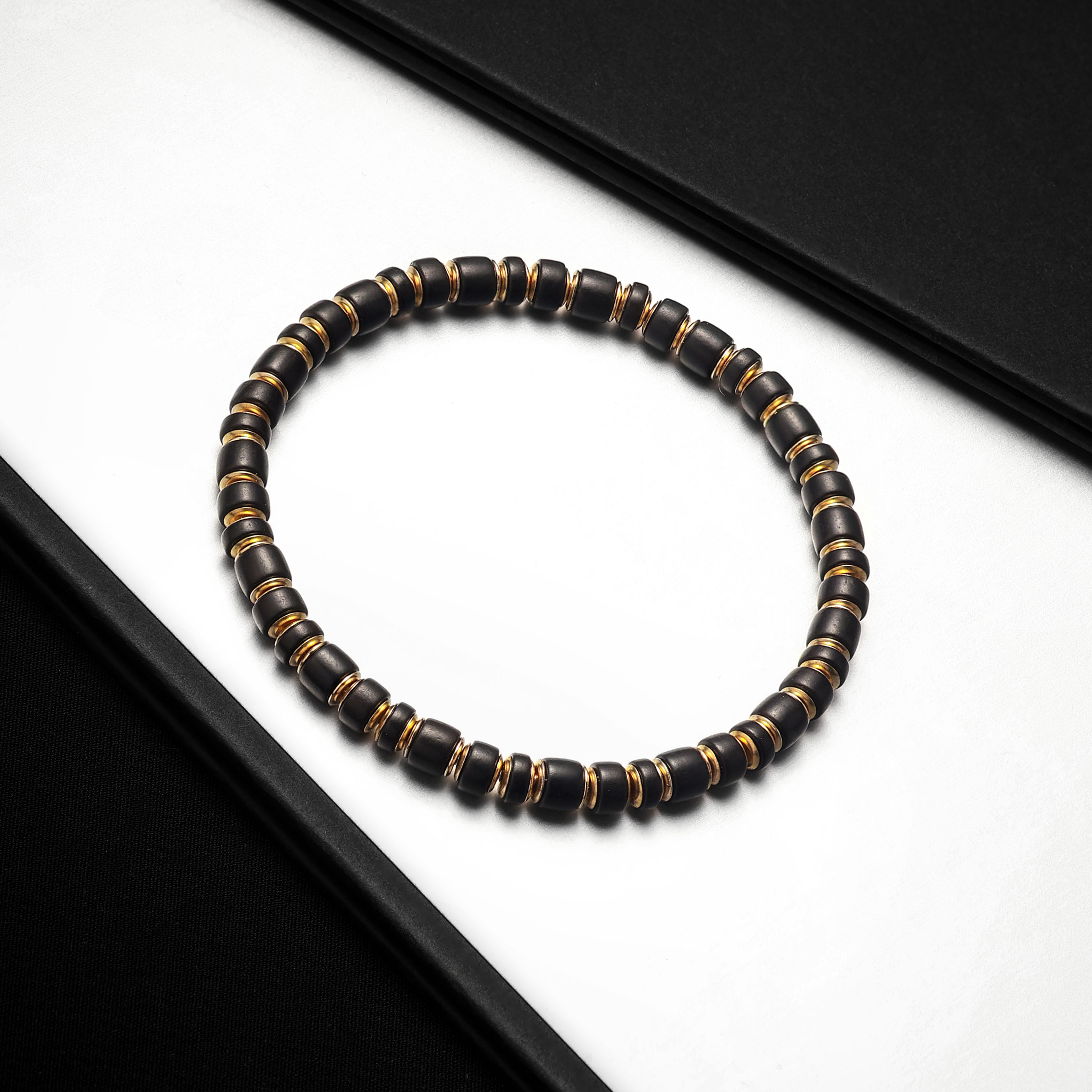 尚夏 新纪元5.1mm炫金乌木单圈手串