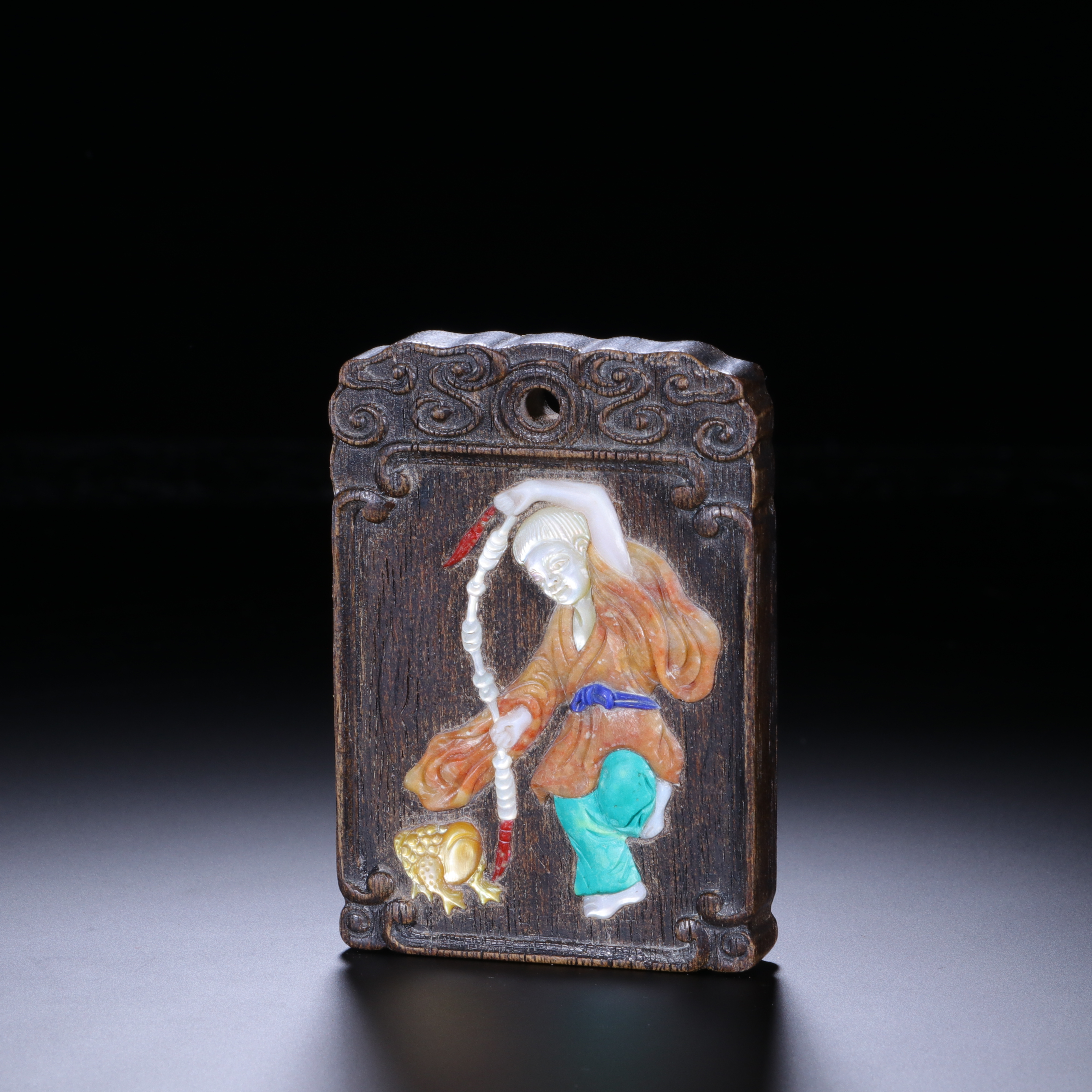 【程田文物】沉香木嵌百宝牌-251216X-11