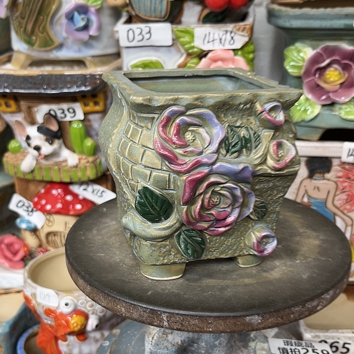 粗陶材质多肉花盆