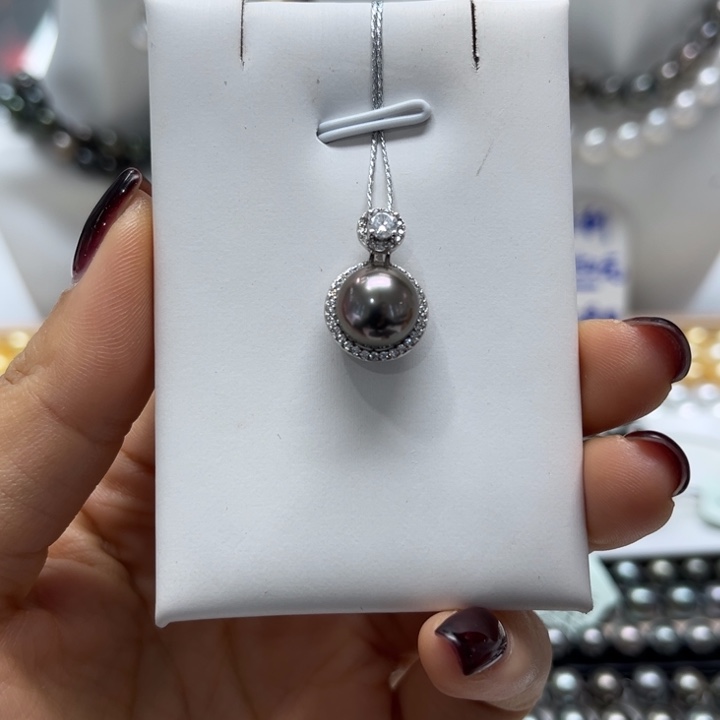 海水珍珠吊坠(不含链)银S925镶嵌